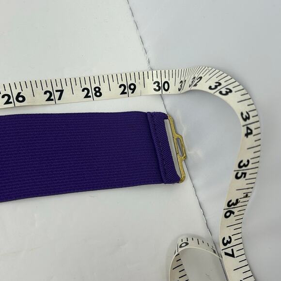 Lot 2 Vintage 80s Belts One Daylor Signed Preppy Fashion Retro Stretch Academia - Picture 7 of 9